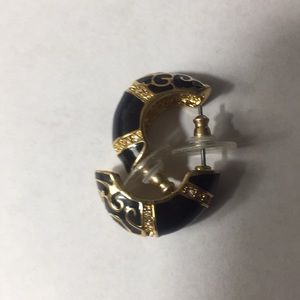 Jackie Kennedy enameled crystal Parisian earrings